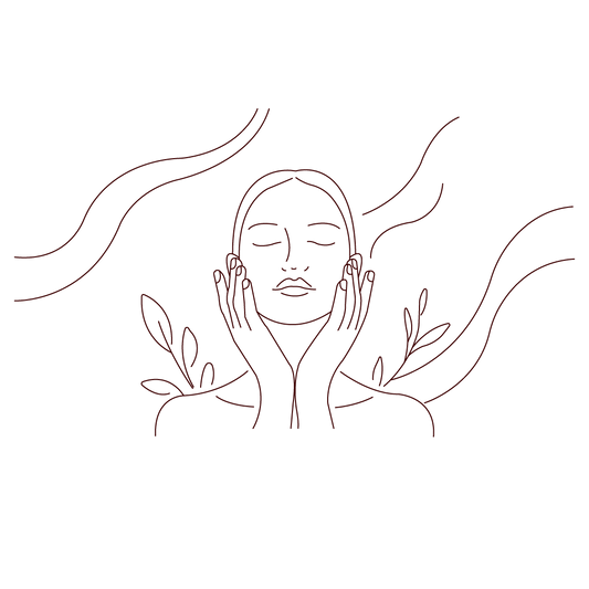 父植萃_情緒與膚況的共振_Hero Image_女性閉眼深呼吸_身心平衡保養